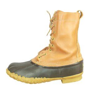 Vintage LL Bean Mens 8" All Weather Unlined Leather Ankle Duck Boot Size 9 M